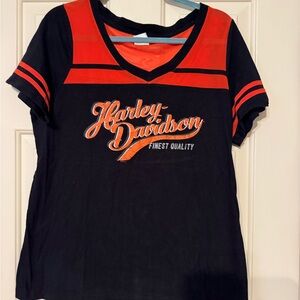 Harley-Davidson Vibrant Orange and Black Tee